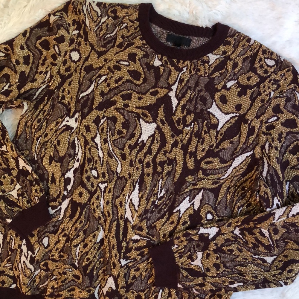 SOLD! ASOS NWOT men’s pullover metallic sweater - Picture 2 of 5